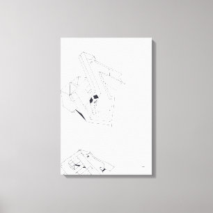 Jeux de Construction Building's Games Tekening 4 C Canvas Afdruk