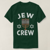 Jew Crew Menorah Jewish Holiday Funny Matching Han T-shirt (Design voorkant)