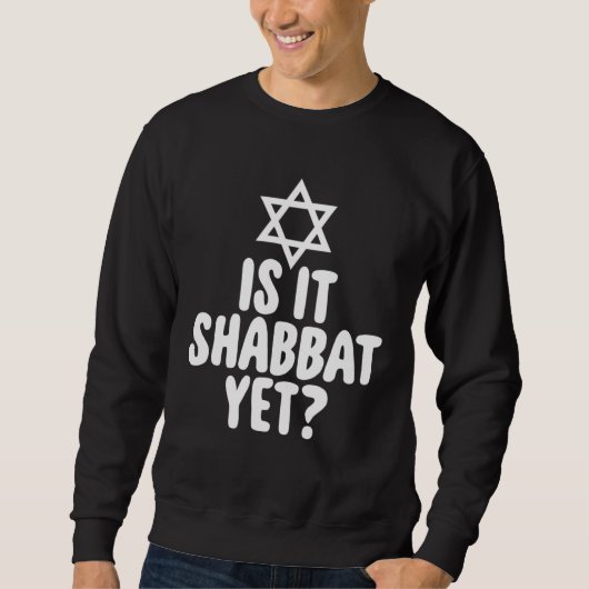 Jew  Is It Shabbat Yet Hanukkah Trui (Voorkant)