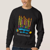 Jew Ish Challah Menorah Hanukkah  2 Trui (Voorkant)