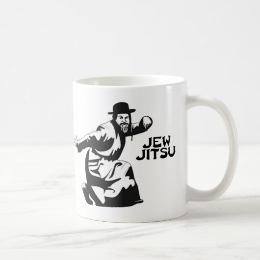 Jew Jitsu Coffee Mok | Joodse balie Mitzvah Gifts (Rechts)