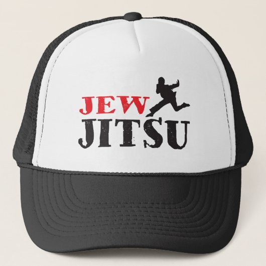 Jew Jitsu - Funny Jewish humor Trucker Pet (Voorkant)