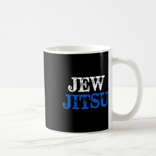 Jew Jitsu Funny Jewish Karate Holiday Pun Koffiemok (Rechts)
