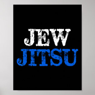 Jew Jitsu Funny Jewish Karate Holiday Pun Poster