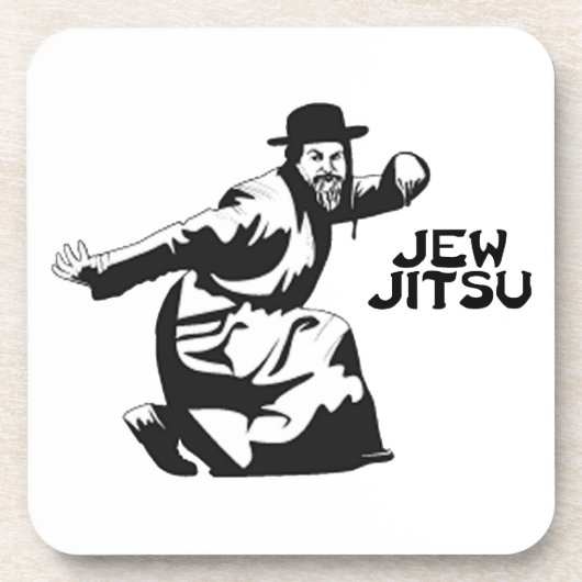 Jew Jitsu Onderzetters | Joodse balie Mitzvah Gift (Voorkant)