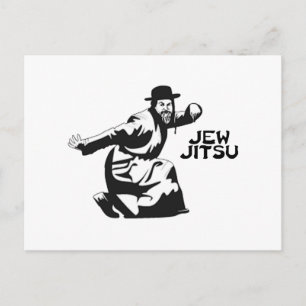 Jew Jitsu Post Card   Joodse balie Mitzvah Gifts Briefkaart