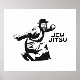 Jew Jitsu Poster   Joodse balie Mitzvah Gifts