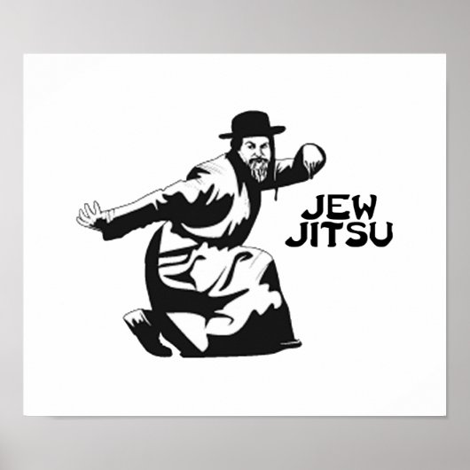 Jew Jitsu Poster | Joodse balie Mitzvah Gifts (Voorkant)