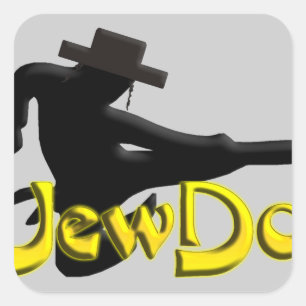 Jewdo Vierkante Sticker