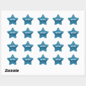 Jewel Aqua Blue Glittery Glitz Ster Sticker (Vel)