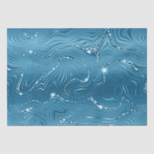Jewel Aqua Blue Glittery Glitz Tissuepapier
