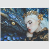 Jewel Blue Dragon & Queen Tissuepapier (Voorkant)