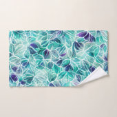 Jewel Blues Leaf Pattern Bad Handdoek (Handdoek)