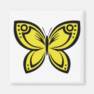 Jewel Butterflies - Geel Magneet