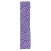 Jewel Butterflies in Purple and Blue Pattern Korte Tafelloper (Voorkant)
