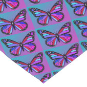 Jewel Butterflies in Purple and Blue Pattern Korte Tafelloper (Hoek)