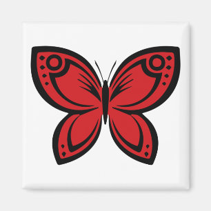 Jewel Butterflies - rood Magneet