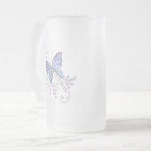 Jewel Butterfly Matglas Bierpul (Voorkant links)
