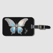 Jewel Butterfly Opal en Zilver Bagagelabel (Voorkant (horizontaal))