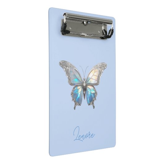 Jewel Butterfly Opal en Zilver Mini Klembord (Schuin)
