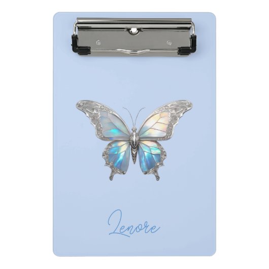 Jewel Butterfly Opal en Zilver Mini Klembord (Voorkant)
