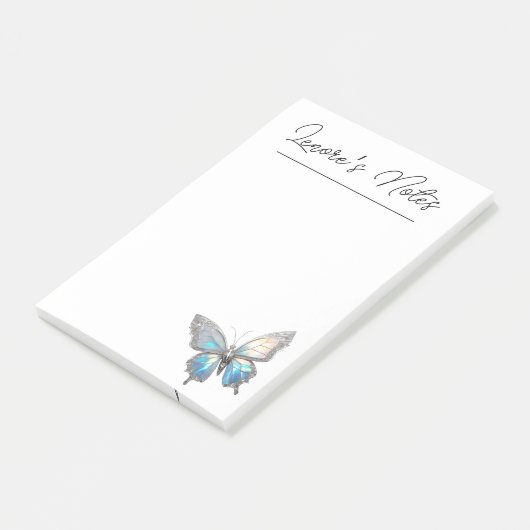 Jewel Butterfly Opal en Zilver Post-it® Notes (Schuin)