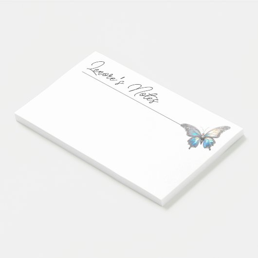 Jewel Butterfly Opal en Zilver Post-it® Notes (Schuin)