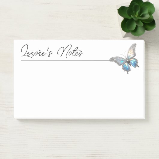 Jewel Butterfly Opal en Zilver Post-it® Notes (Kantoor)