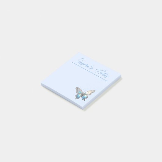 Jewel Butterfly Opal en Zilver Post-it® Notes (Schuin)