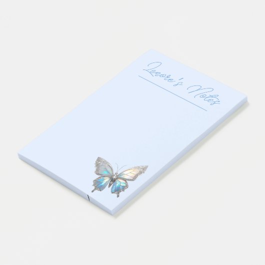 Jewel Butterfly Opal en Zilver Post-it® Notes (Schuin)