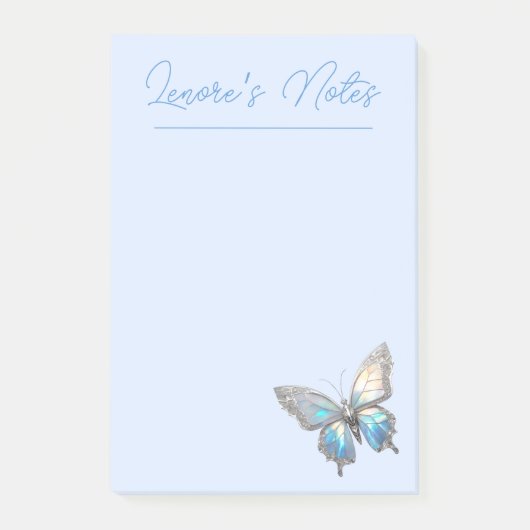 Jewel Butterfly Opal en Zilver Post-it® Notes (Voorkant)