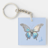 Jewel Butterfly Opal en Zilver Sleutelhanger (Voorkant)