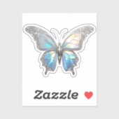 Jewel Butterfly Opal en Zilver Sticker (Vel)