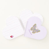 Jewel Butterfly Paarse Blauw Goud Notitieboek (Binnen)