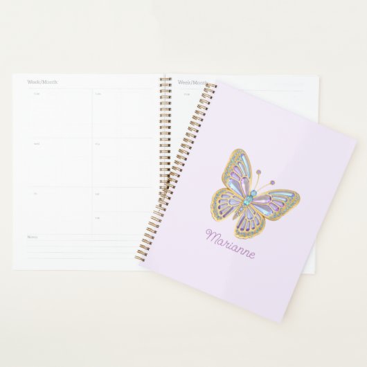 Jewel Butterfly Paarse Blauw Goud Planner (Display)