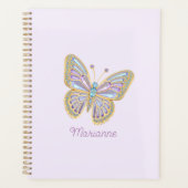 Jewel Butterfly Paarse Blauw Goud Planner (Voorkant)