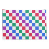Jewel candy diagonal checker pattern kussensloop (Achterkant-Rechts)