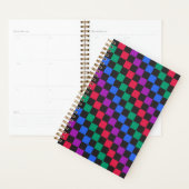 Jewel candy diagonal checkerboard pattern planner (Display)