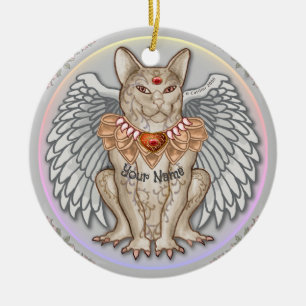 Jewel Cat Gargoyle Keramisch Ornament