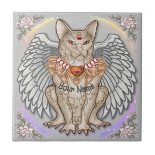Jewel Cat Gargoyle Tegeltje