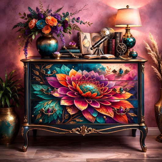 Jewel Dahlia Découpage Tissuepapier