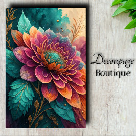 Jewel Dahlia Decoupage Tissuepapier