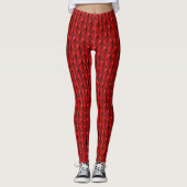 Jewel Dragon Scale (Red) Fantasy leggings (Voorkant)