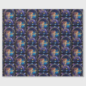 Jewel Galaxy Zodiac Boogschutter Cadeaupapier (Vlak)