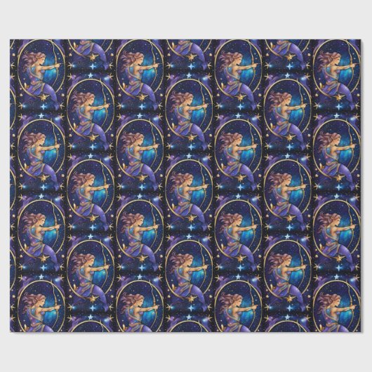 Jewel Galaxy Zodiac Boogschutter Cadeaupapier (Vlak)