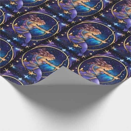 Jewel Galaxy Zodiac Boogschutter Cadeaupapier (Hoek)