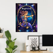 Jewel Galaxy Zodiac Boogschutter Poster (Thuiskantoor)