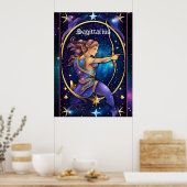 Jewel Galaxy Zodiac Boogschutter Poster (Keuken)