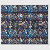 Jewel Galaxy Zodiac Cadeaupapier (Vlak)