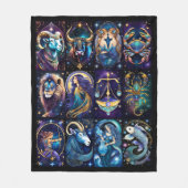 Jewel Galaxy Zodiac Fleece Deken (Voorkant)